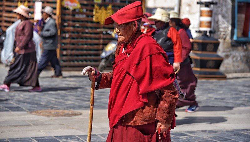 Mönch in Lhasa