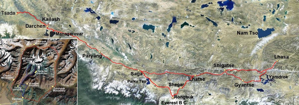 Escursionismo del Tibet Intorno a Kailash con Everest e Tsada