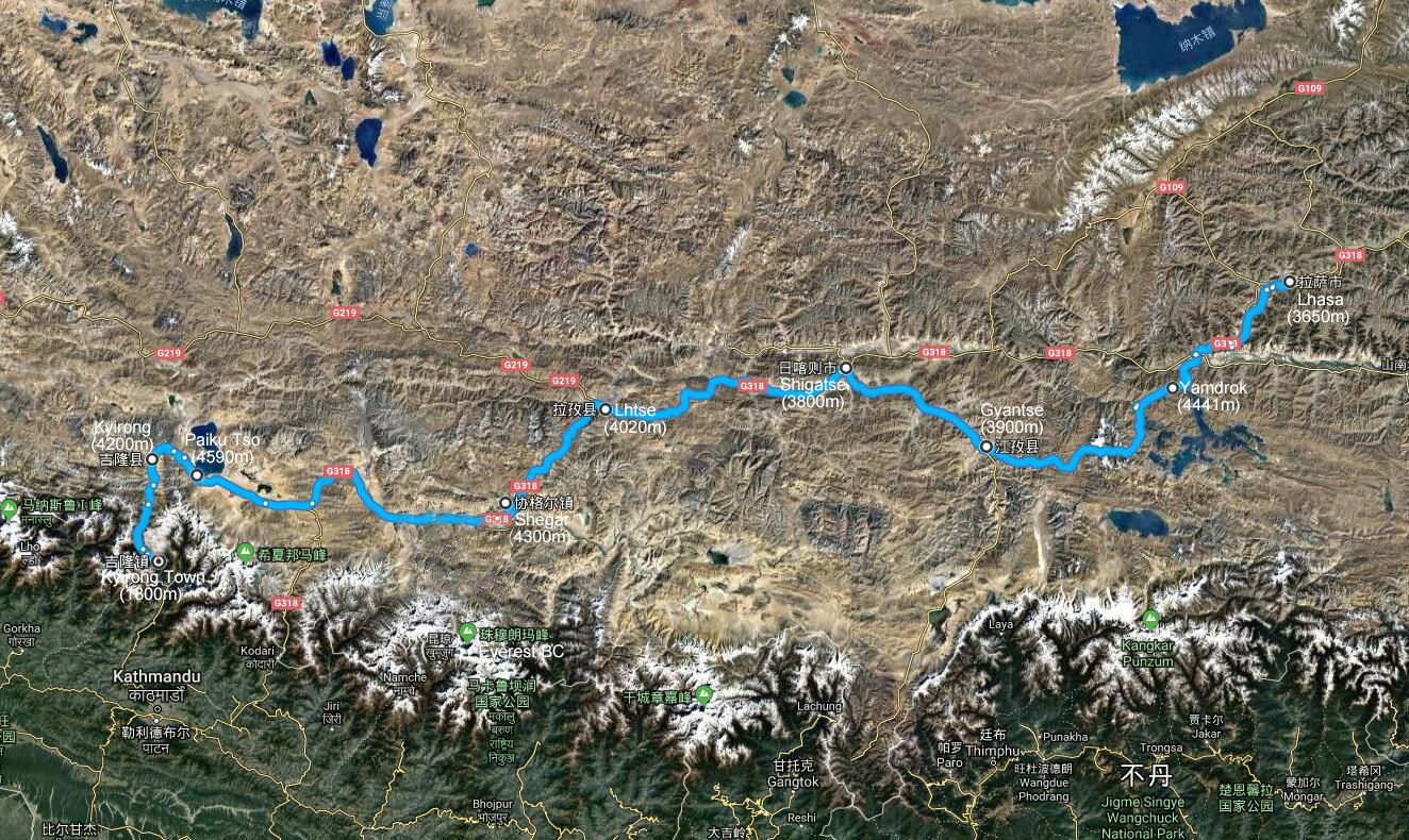 Viaggio via Terra da Lhasa a Kathmandu