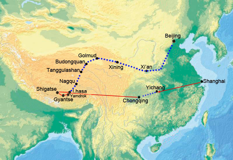 Da Yangtze al Tibet